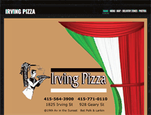 Tablet Screenshot of irvingpizza.com